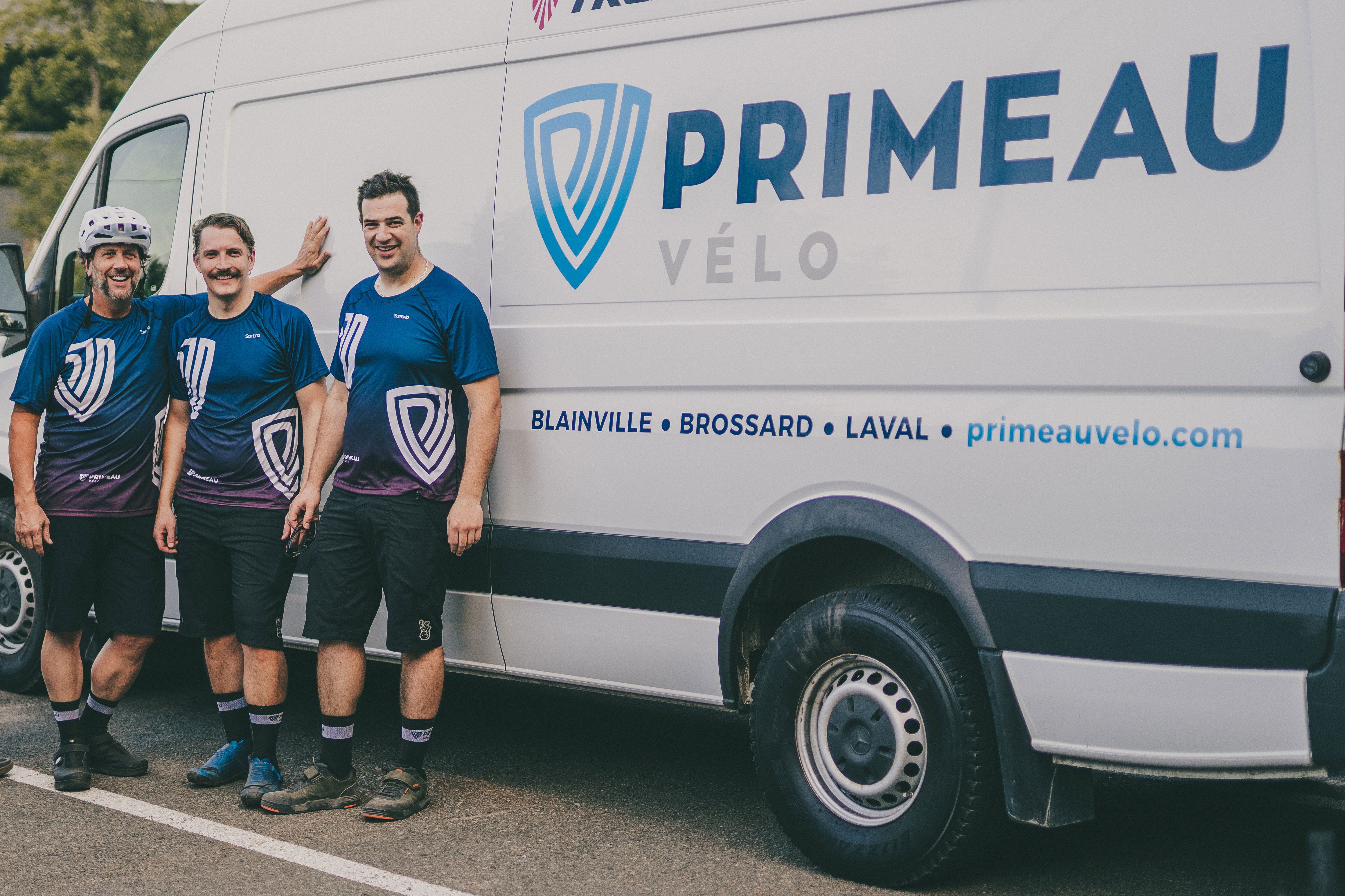 2021 - Intégration des trois magasins Sport Olympe à la famille Primeau Vélo, Vincent Boilard, Jean-François Houde, Maxime Lachance et Éric Primeau