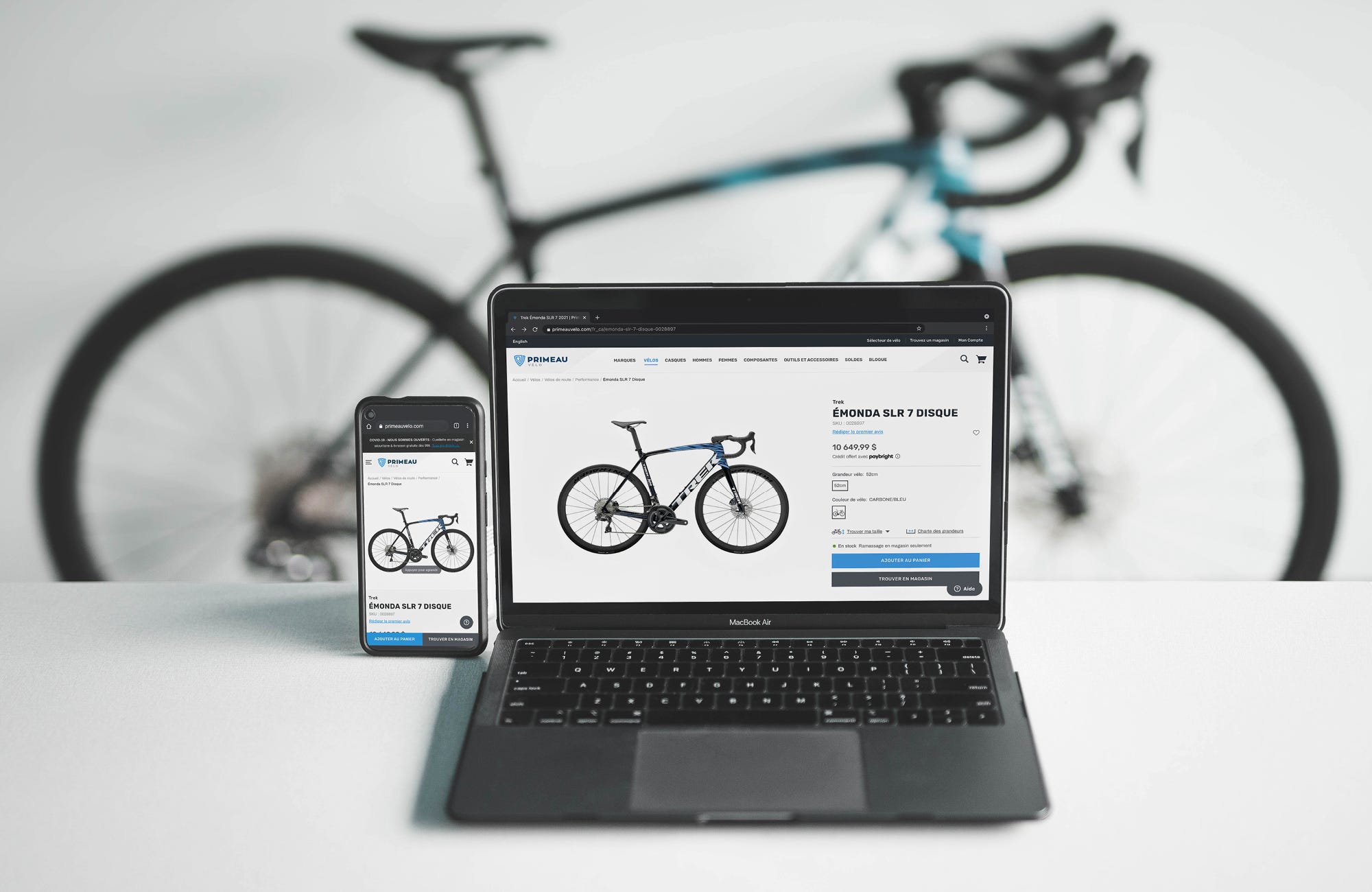 Primeauvelo.com, nouvelle plateforme en ligne pour Primeau Vélo est inaugurée en 2021